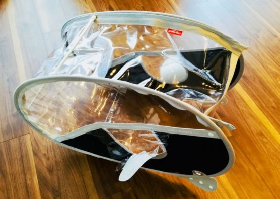 子供乗せ自転車用レインカバー「リトルキディーズ」のレインカバー部分組み立て後